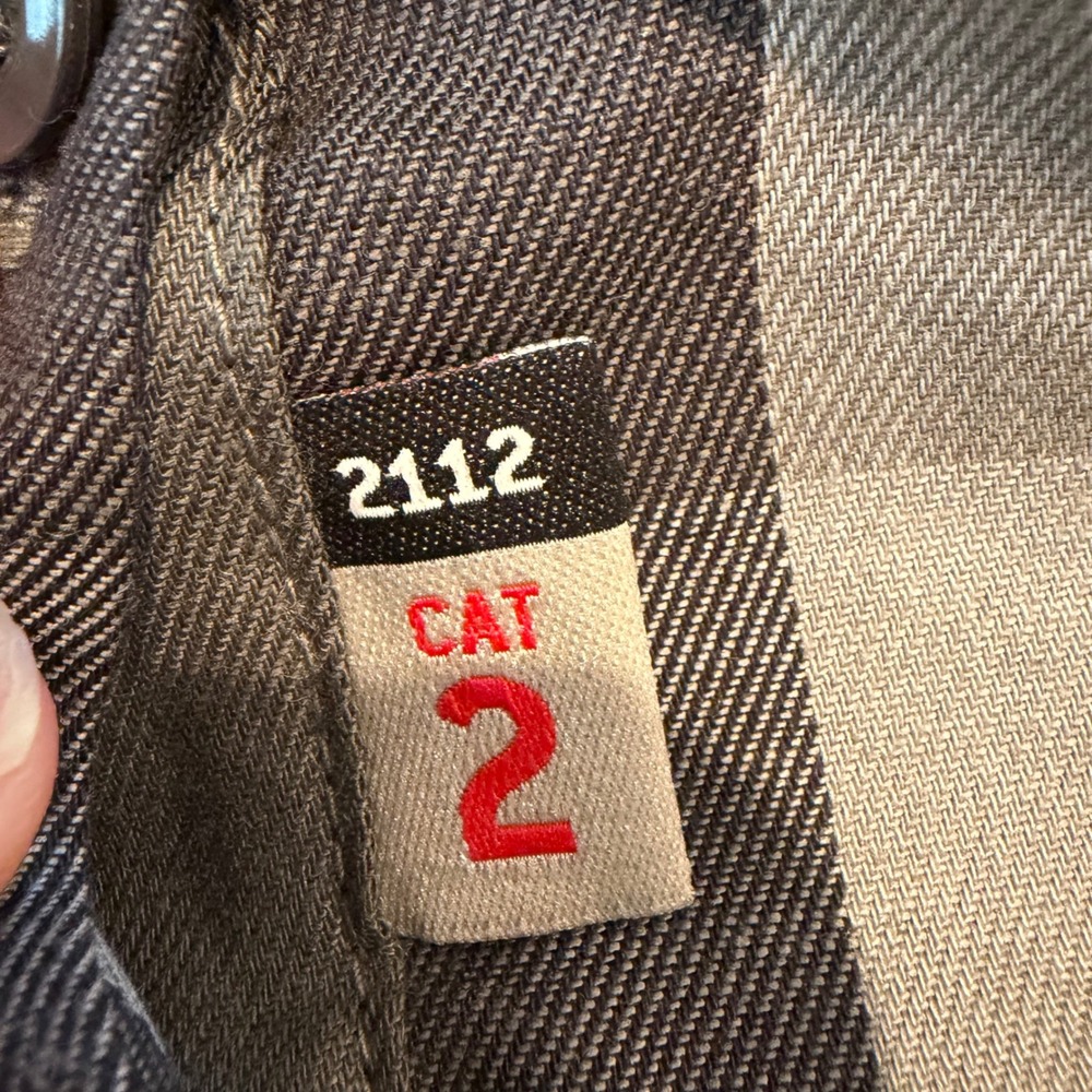 Carhartt FR Flame Resistant Plaid Work Shirt Mens Large Grey 104507 CAT 2 - Picture 9 of 9